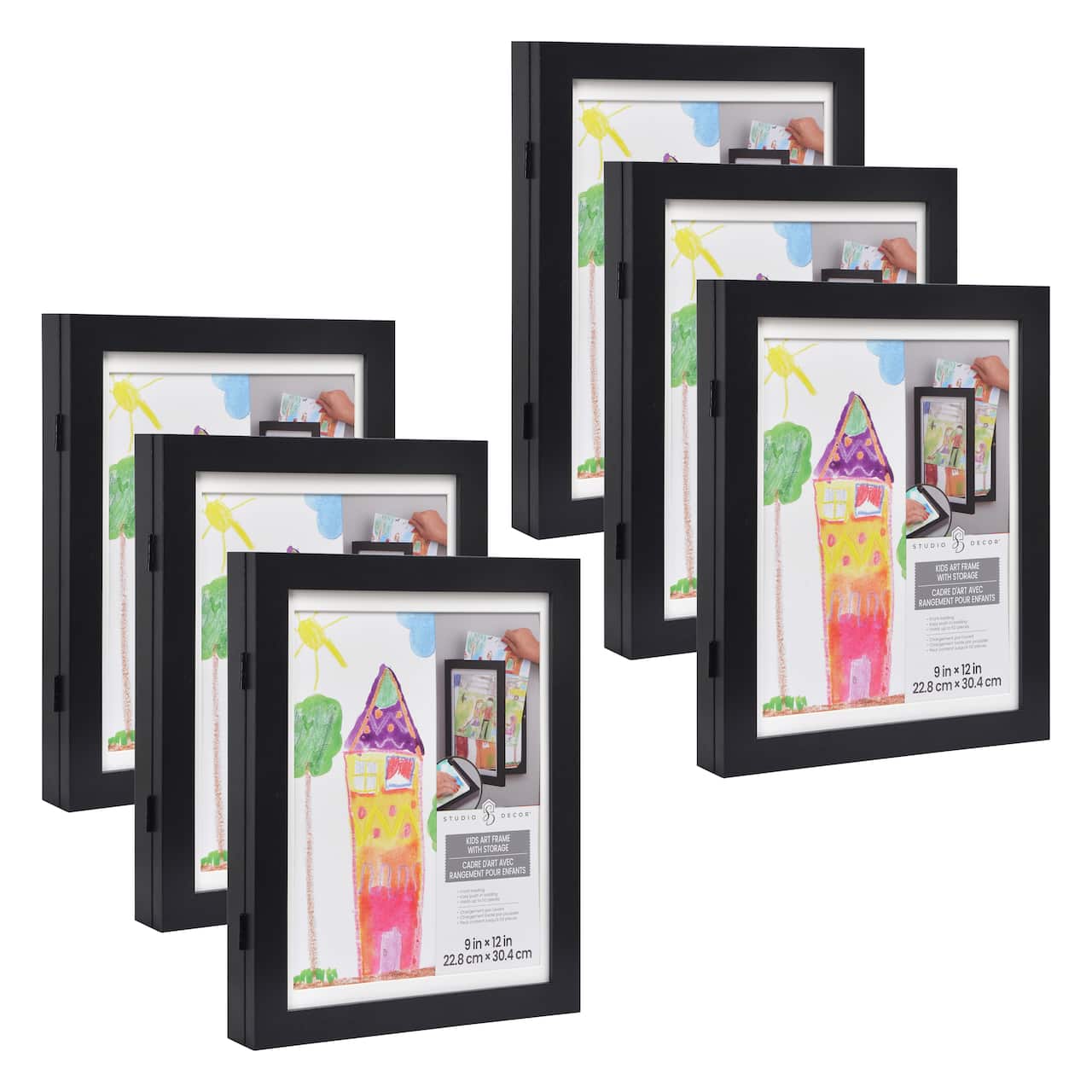 6 Pack: 9" x 12" Kids Art Frame with Storage by Studio Décor®